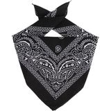 Attach Siyah Şal Desen Damlalı Bandana - Standart