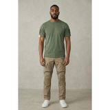 Attack Erkek Basic Tişört Haki Renk %100 Pamuk Bisiklet Yaka Günlük Rahat Slim Fit - 3XL