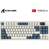 Attack Shark K86 2.4G Wireles/Bluetooth/Usbc Gasket Kablosuz Rgb Ekranlı Mekanik Klavye Türkçe Q