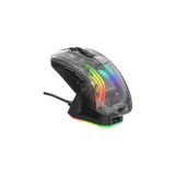 Attack Shark Şeffaf Kablosuz Şarj İstasyonlu BT5.0/2.4G/Fillaire Ergonomik RGB Mouse 4000 DPI Mobil/Pc/Mac X2 Pro