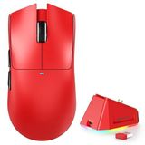 Attack Shark X11 Kırmızı Şarj İstasyonlu Optik Kablolu/Kablosuz Gaming Mouse