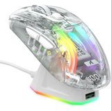 Attack Shark X2 Pro Şeffaf Beyaz Optik Kablolu/Kablosuz Gaming Mouse