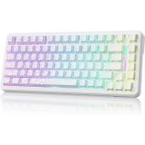 ATTACK SHARK X82PRO HE 75% Kablosuz Gaming Klavye – Hall Effect Manyetik Switch, Rapid Trigger, 0.01mm Ayarlanabilir Tepki Noktası, 8K Polling Rate, Hot-Swap, RGB – PC Oyuncuları (White Contour Line)