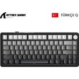 Attack Shark X85 2.4G Wireles/Bluetooth/Usbc Trimode Gasket Kablosuz Rgb Mekanik Klavye Türkçe Q