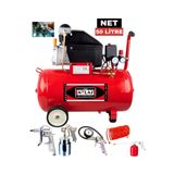 Attlas 50 Lt 2 Hp Monofaze Kompresör + 5 Parça Set
