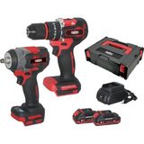 Attlas Atb 21 KS2A-202C Kömürsüz 2x2.0 Ah Çift Akülü Ikili Kombo Set Çantalı (55 Nm Darbeli Matkap + 450 Nm Somun Sıkma) - A0104175