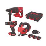 Attlas Atb 21 Ks3c-403C Kömürsüz Kombo 3'Lü Set (Kırıcı Delici + Vidalama + Dekupaj)