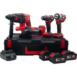 Attlas ATB21 4'lü Kömürsüz Akülü Kombo Set Matkap + Taşlama + Kırıcı Delici + Somun Sıkma 3 x 5.0Ah Akü 21V - A0104171