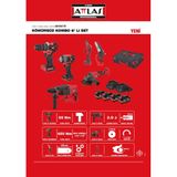 Attlas Atb21 Ks6a-404C Akülü 6'Lı Set Matkap+Kırıcı+Somun Sıkma+Taşlama+Budama Makası+Testere