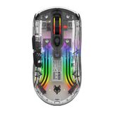 Attoe Bluetooth kablosuz fare, şeffaf RGB mekanik çift modlu oyun faresi, oyun ve espor için olmazsa olmaz bir USB bilgisayar faresi
