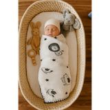 Attolya 120x 120 Bebek kundak, bebek kundağı battaniyesi, % 100 pamuk, muslin, hediye torbasında, hediyelik