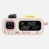 Atuman Mood-A Akıllı Termometre Higrometre Saat Retro Piksel Ekranlı – Sıcaklık Nem Ölçer, USB Şarjlı Masaüstü Akıllı Oda Monitörü, Animasyonlu Dekoratif Ev & Ofis Cihazı Hediyelik Süs - Pembe