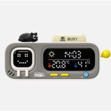 Atuman Mood-A Akıllı Termometre Higrometre Saat Retro Piksel Ekranlı – Sıcaklık Nem Ölçer, USB Şarjlı Masaüstü Akıllı Oda Monitörü, Animasyonlu Dekoratif Ev & Ofis Cihazı Hediyelik Süs - Siyah