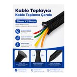 Atx Kablo Toplama Çorabı Kablo Toplayıcı 20mm X 5 Metre