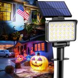 AUDERWIN Solar Spot Işıklar Dış Mekan Su Geçirmez Bayrak, Ağaç, Ev, Bahçe, Avlu, Manzara Spot Lambaları, Vurgu Aydınlatması için, Cadılar Bayramı Noel Süslemeleri - 2'li Paket