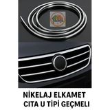 Audi 90 Uyumlu Nikelaj U Tipi Nikelaj Çıta – Kapı & Panjur İçin Krom Detay 15 Metre