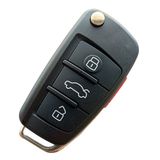 Audi A1 A3 A4 A6 Uyumlu Anahtar Kabı Kumanda Kabı Oto Anahtarlık 3+1 Panik Buton Logolu