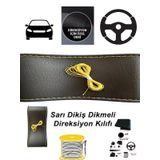 AUDI A1 Uyumlu Oto,Araba direksiyon kılıfı sarı dikiş