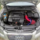 Audi A3 1.6 Benzinli Krom Borulu Spor Açık Hava Filtre Seti-Kn-Boru Çapı 7,6Cm-Uzunluk 23Cm
