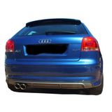 Audi A3 8P İcin S3 2005 - 2008 2 Kapi Arka Tampon Eki - Difuzor (Plastik)