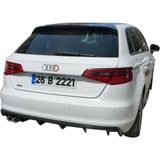 Audi A3 8V 2012-2016 Uyumlu Plastik Arka Tampon Eki Difüzör – Şık & Dayanıklı Tasarım!