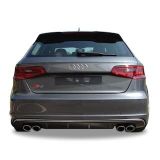 Audi A3 8V HB 2012 - 2016 S3 Arka Tampon Eki - Difüzör (Plastik)