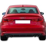 Audi A3 8v Sedan 2012 - 2016 S3 Arka Tampon Eki - Difüzör (plastik) Uyumlu