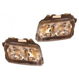 AUDI A3- 97/00 MODİFİYE FAR LAMBASI R/L SET 2 PARÇA ELEKTRİKLİ/MANUEL SİYAH (H7/H1)(TYC)