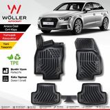 Audi A3 Paspas 2013 2020 Arası Uyumlu 3D Havuzlu Wöller Paspas - Siyah