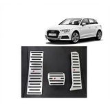 Audi A3 Q3 Uyumlu Otomatik Vites Pedal Seti Fren Ayak Dayama Takımı 3 Parça Krom