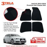 Audi A3 Sedan 2013-2020 Lüks Halı Paspas Siyah