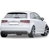 Audi A3 Uyumlu 8V 2012 - 2016 Custom Arka Tampon Eki - Difüzör (Plastik)