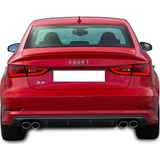 Audi A3 Uyumlu 8V (2017-2019) S3 Style Arka Tampon Difüzör (Plastik)