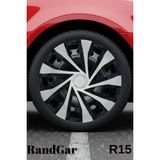 Audi A4 15'' Inç Jant Kapağı (4 Adet) Siyah Gri C123