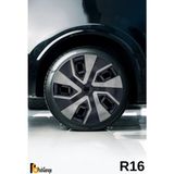 Audi A4 16'' Inç Jant Kapağı (4 Adet) Siyah Füme C114
