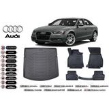 Audi A4 2015 Model Bagaj Havuzu Araca Özel Siyah Extra Havuzlu Paspas Takımı