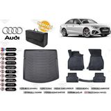 Audi A4 2016 Model Bagaj Havuzu+4d Araca Özel Havuzlu Paspas Takımıı Rice - Siyah