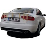 Audi A4 B8 Makyajlı 2012 - 2016 S4 Arka Tampon Eki - Difüzör (Plastik)(Boyasız)
