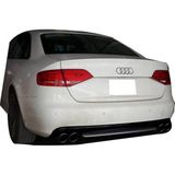 Audi A4 B8 Makyajsız 2008 - 2012 S4 Arka Tampon Eki - Difüzör ( Plastik) (Plastik) (Boyasız)