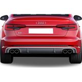 Audi A4 B9 2016 Sonrası 4 Çıkışlı S4 Arka Tampon Eki - Difüzör p