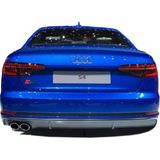 Audi A4 B9 2016 Sonrası S4 Soldan Çift Çıkış Arka Tampon Eki - Difüzör (Plastik)(Boyasız)