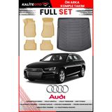 Audi A4 B9 Station Vagon 2016 Sonrası 4d Bagaj ve Pro Serisi Havuzlu Bej Paspas Takımı - Siyah