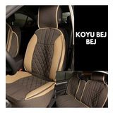 Audi A4 Serisi Lüx Oto Koltuk Minderi Ön Arka 5'li Set ELEGANCE Serisi KOYU BEJ