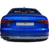 Audi A4 Uyumlu B9 2016 Sonrası S4 Soldan Çift Çıkış Arka Tampon Eki - Difüzör (Plastik)