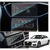 Audi A6 2019-2024 Model Alt Üst Multimedya ve Klima Kontrol Uyumlu 3 Parça 9h Nano Ekran Koruyucu