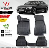 Audi A6 Paspas 2018 2025 Arası Uyumlu 3D Havuzlu Wöller Paspas - Siyah