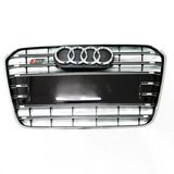 Audi A6 Uyumlu 2015-2018 Panjur S6 Krom - Siyah