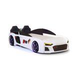 Audi Full Ledli Kumandalı Ve Müzikli Arabalı Yatak, Beyaz