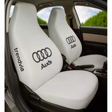 Audi İçin Beyaz Ön Ve Arka Oto Servis Koltuk Kılıfı Penye Kumaş Koltuk Seti