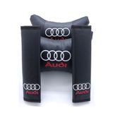 Audi Kırmızı Beyaz Logolu Papyon Yastık Boyun Yastığı + Emniyet Kemeri Kılıfı Takım yastık000001